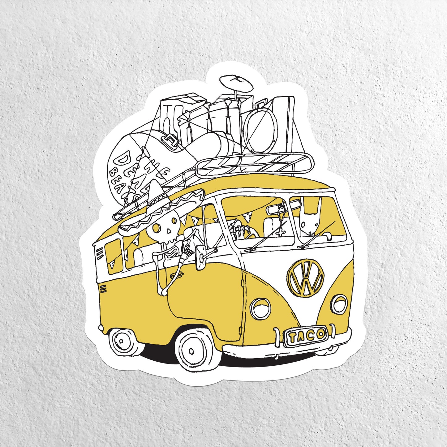Large Vinyl Sticker - Taco