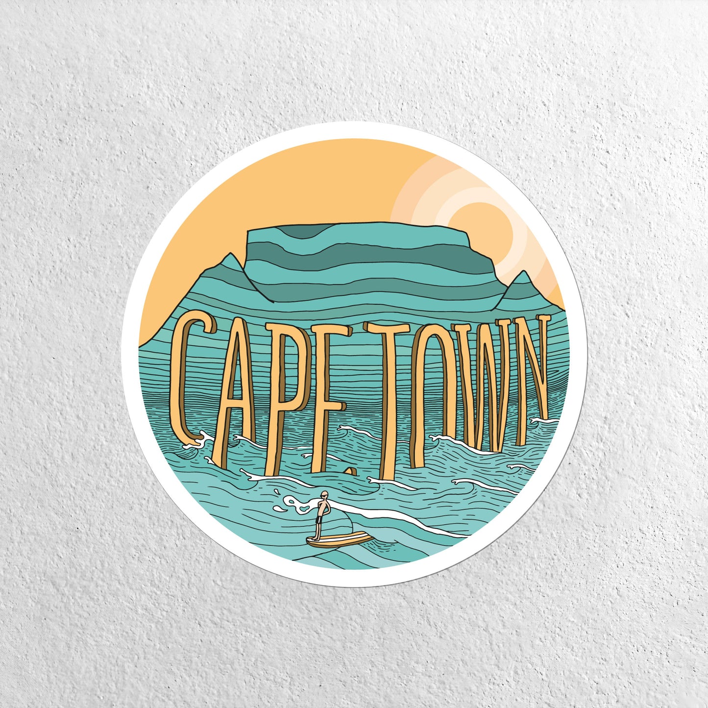 Large Vinyl Sticker - Cape Town