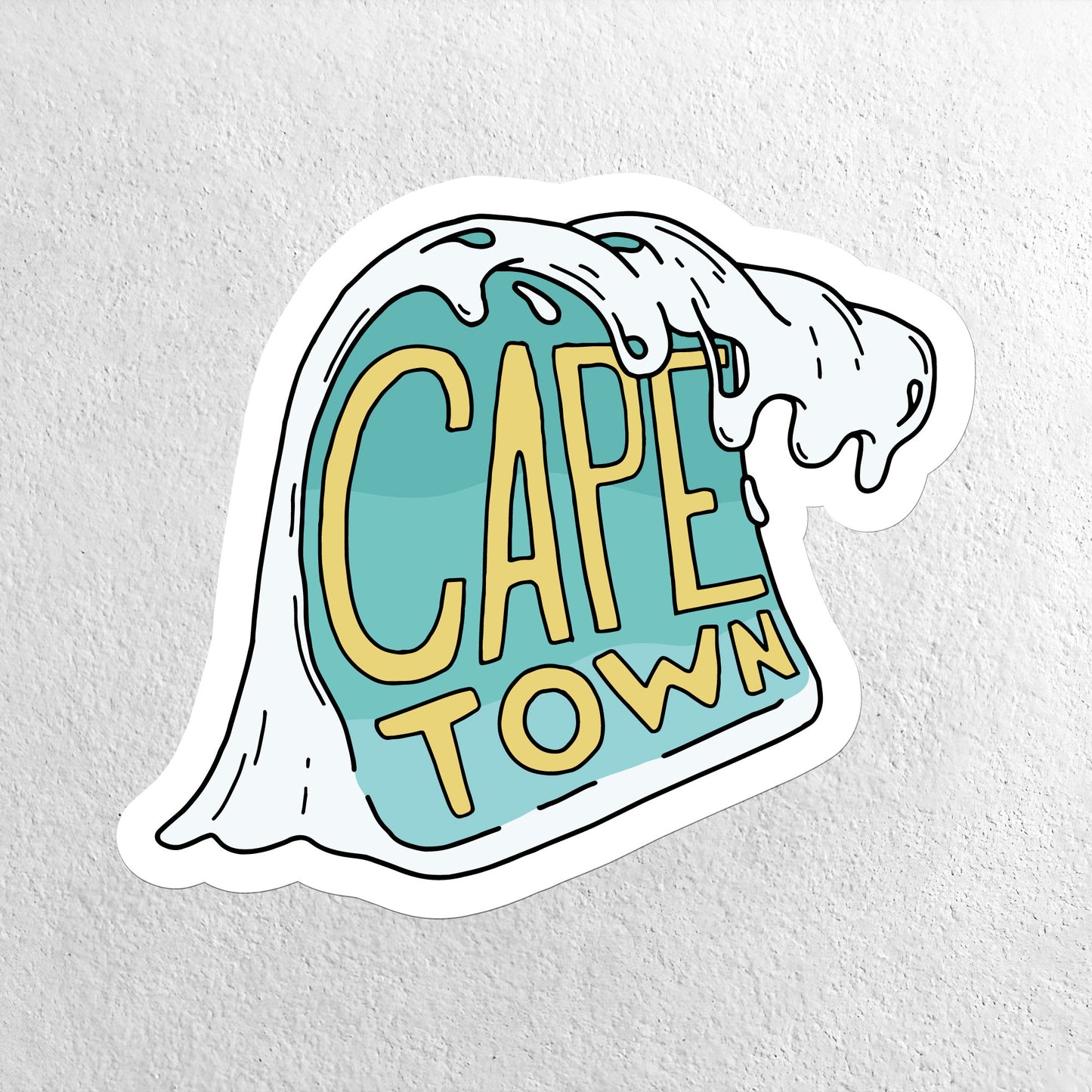 Large Vinyl Sticker - Cape Wave