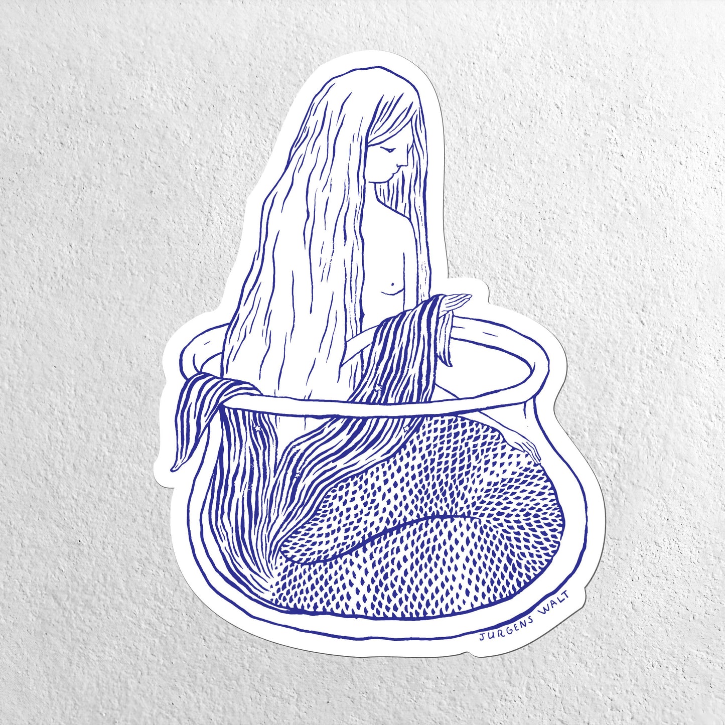 Large Vinyl Sticker - Her Tail