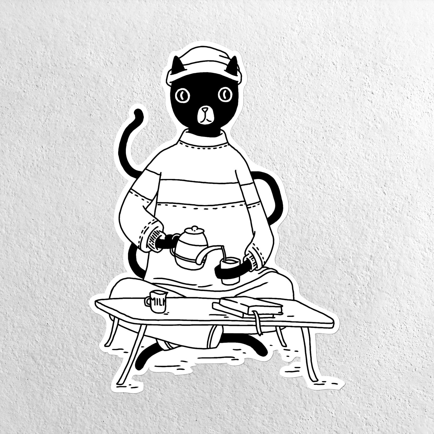 Large Vinyl Sticker - Kitten Milk