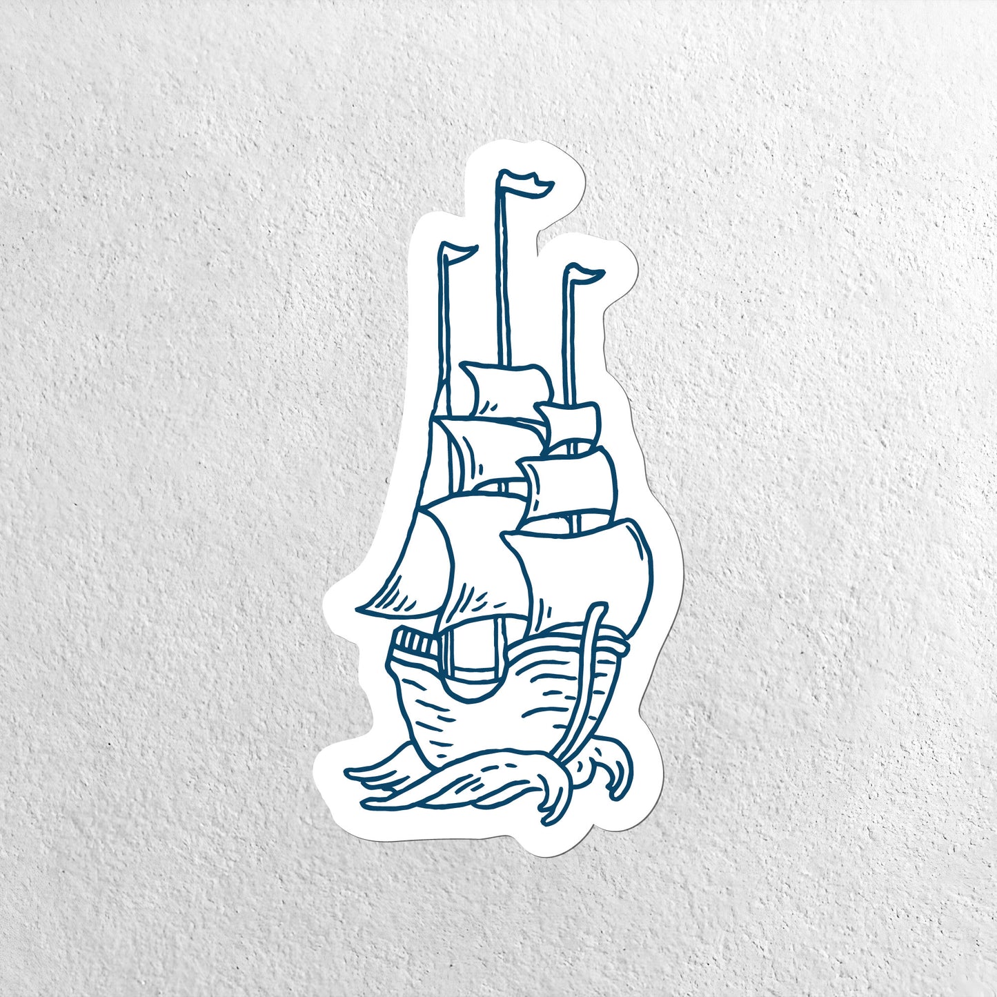 Small Vinyl Sticker - Ship