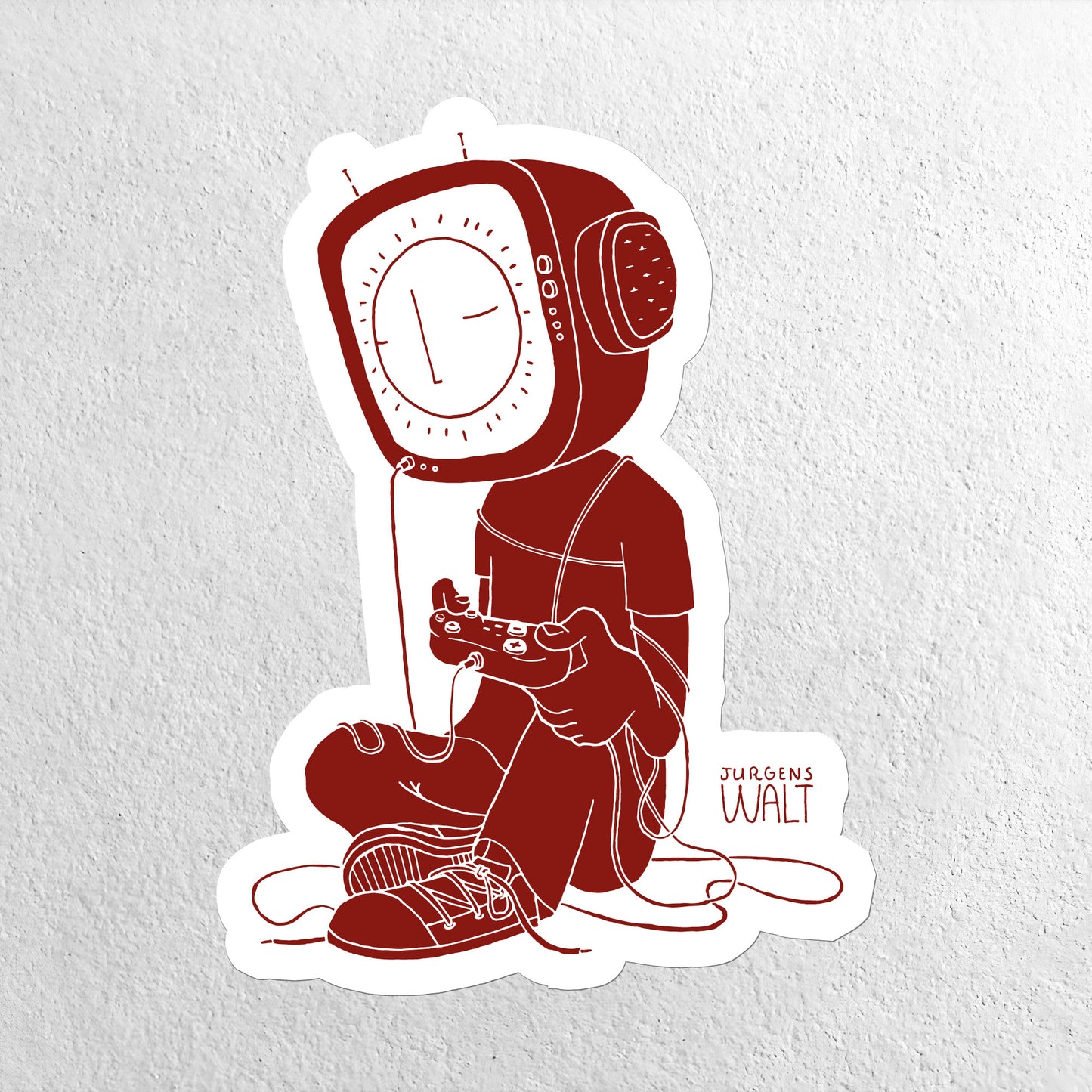 Large Vinyl Sticker - The sun always shines on TV