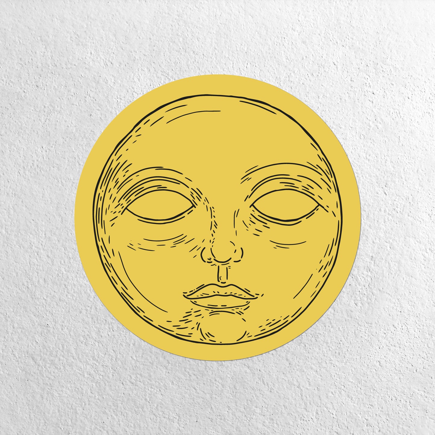 Large Vinyl Sticker - Moon