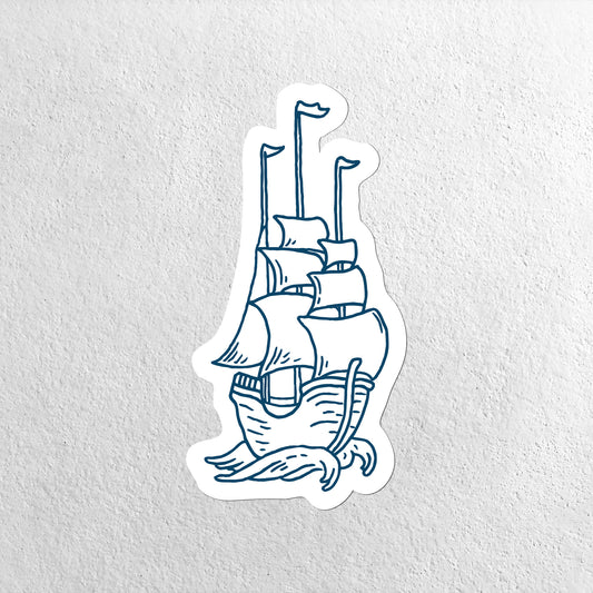 Small Vinyl Sticker - Ship